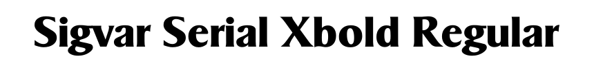 Sigvar Serial Xbold Regular