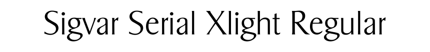 Sigvar Serial Xlight Regular