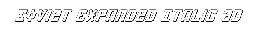 Soviet Expanded Italic 3D