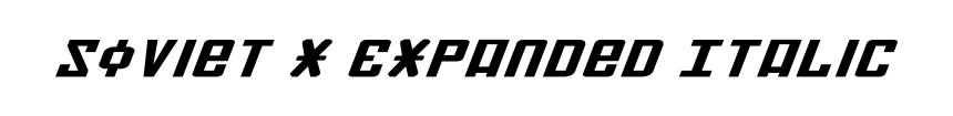 Soviet X Expanded Italic