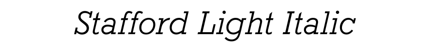 Stafford Light Italic
