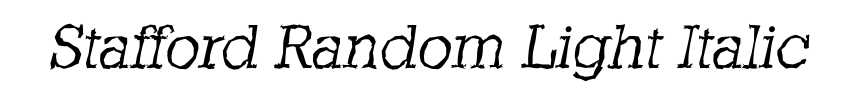 Stafford Random Light Italic