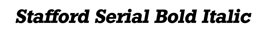 Stafford Serial Bold Italic