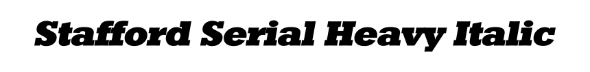 Stafford Serial Heavy Italic