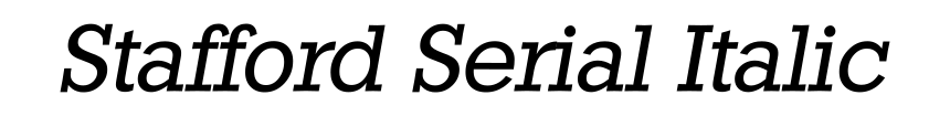 Stafford Serial Italic