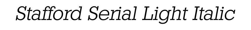 Stafford Serial Light Italic