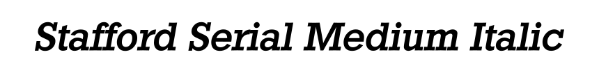 Stafford Serial Medium Italic