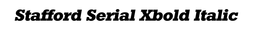 Stafford Serial Xbold Italic
