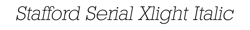 Stafford Serial Xlight Italic