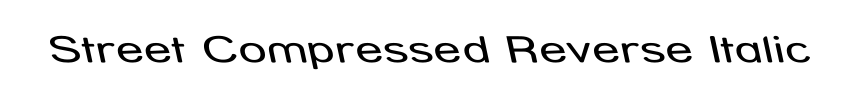Street Compressed Reverse Italic