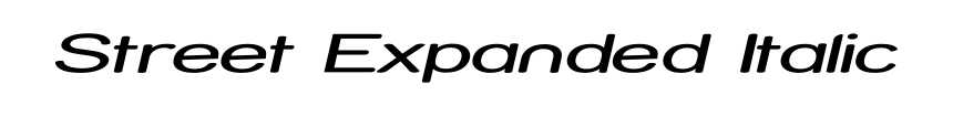 Street Expanded Italic