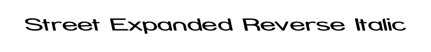 Street Expanded Reverse Italic