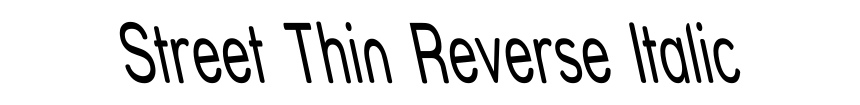 Street Thin Reverse Italic