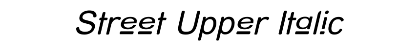 Street Upper Italic