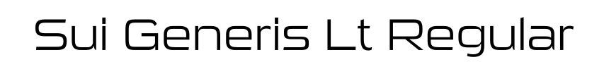 Sui Generis Lt Regular