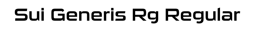 Sui Generis Rg Regular