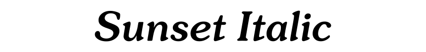 Sunset Italic