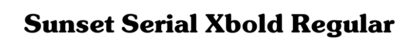 Sunset Serial Xbold Regular