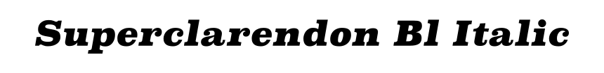 Superclarendon Bl Italic