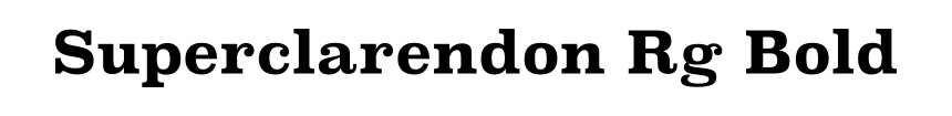 Superclarendon Rg Bold