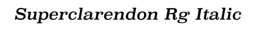 Superclarendon Rg Italic