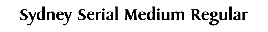 Sydney Serial Medium Regular