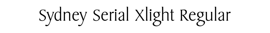 Sydney Serial Xlight Regular