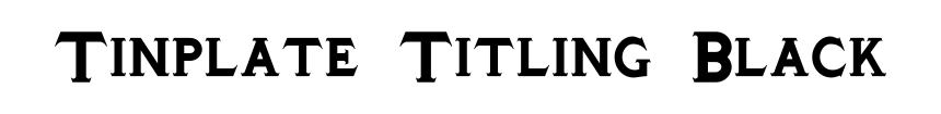 Tinplate Titling Black
