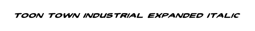 Toon Town Industrial Expanded Italic