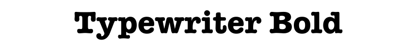Typewriter Bold