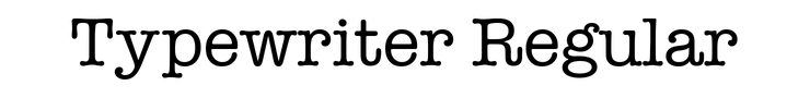 Typewriter Regular preview