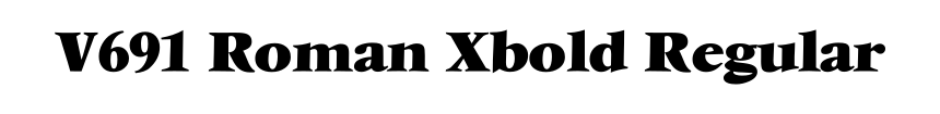V691 Roman Xbold Regular
