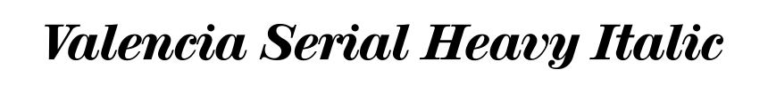 Valencia Serial Heavy Italic