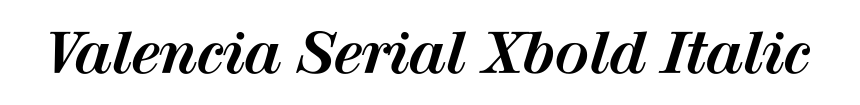Valencia Serial Xbold Italic