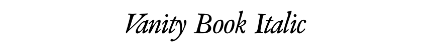 Vanity Book Italic