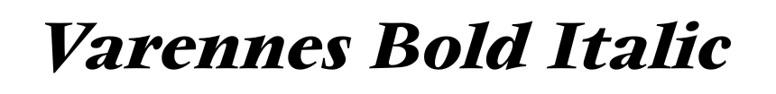 Varennes Bold Italic