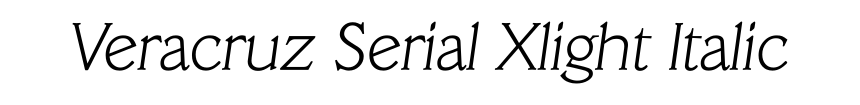 Veracruz Serial Xlight Italic