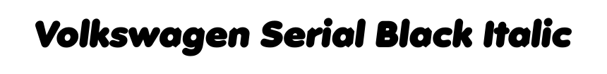 Volkswagen Serial Black Italic