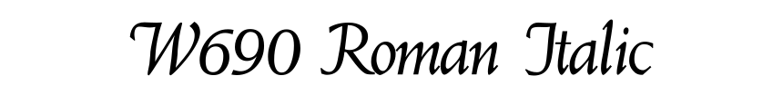 W690 Roman Italic