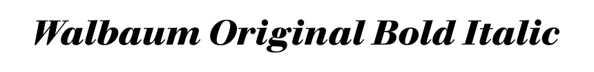 Walbaum Original Bold Italic