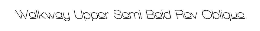 Walkway Upper Semi Bold Rev Oblique