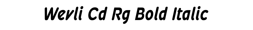 Wevli Cd Rg Bold Italic