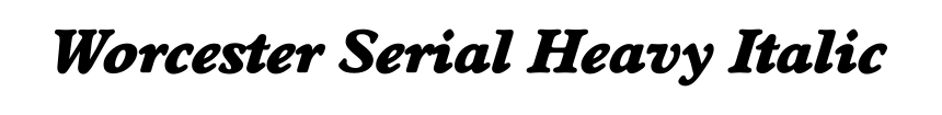 Worcester Serial Heavy Italic