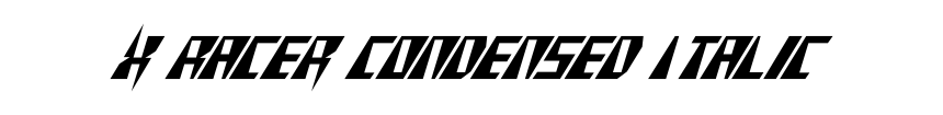 X Racer Condensed Italic