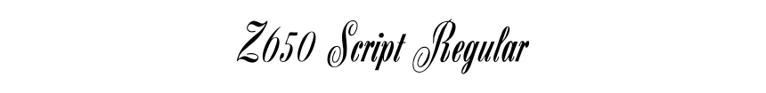 Z650 Script Regular