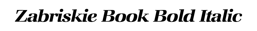 Zabriskie Book Bold Italic