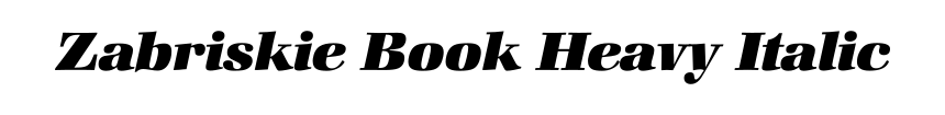 Zabriskie Book Heavy Italic