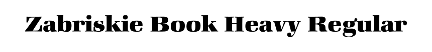 Zabriskie Book Heavy Regular