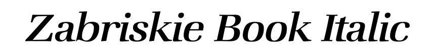 Zabriskie Book Italic