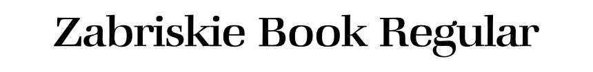 Zabriskie Book Regular